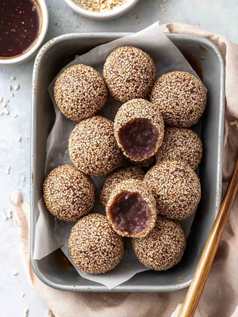 Delicious Red Bean Sesame Balls: A Sweet Homemade Treat