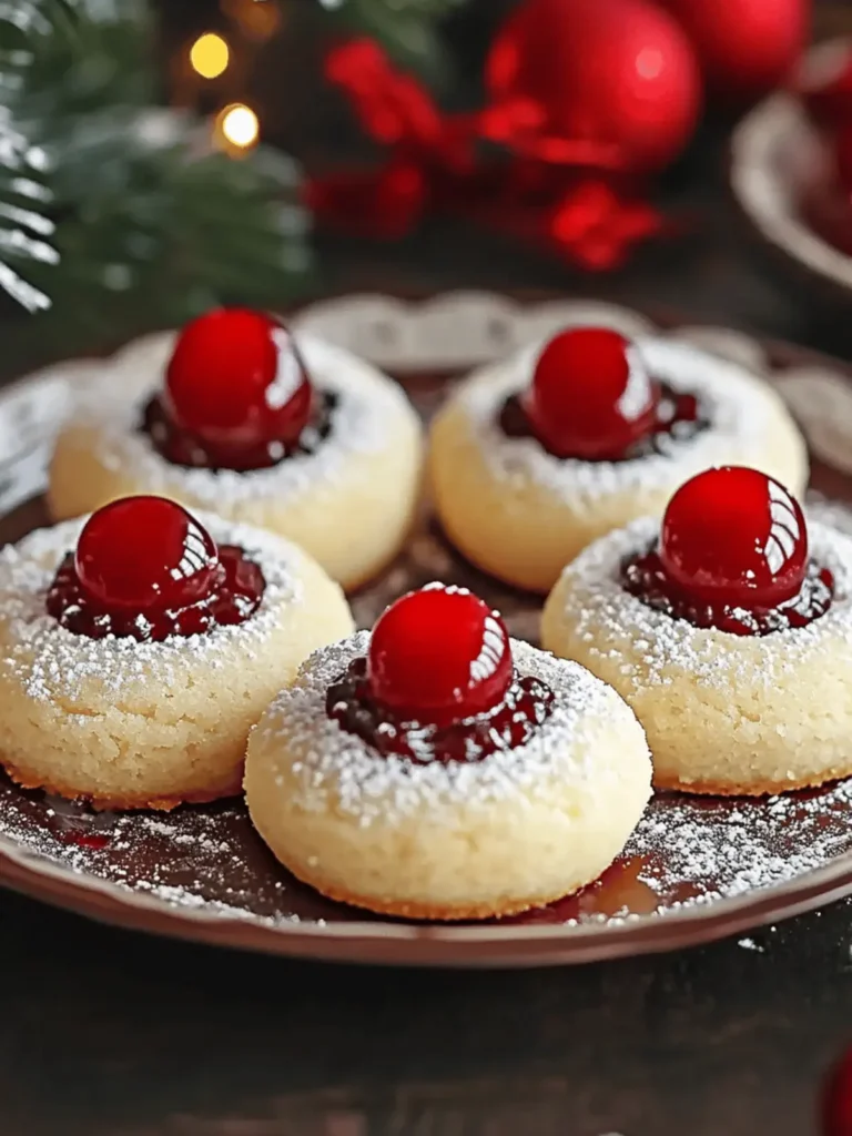 Christmas Maraschino Cherry Shortbread Cookies for a Festive Touch